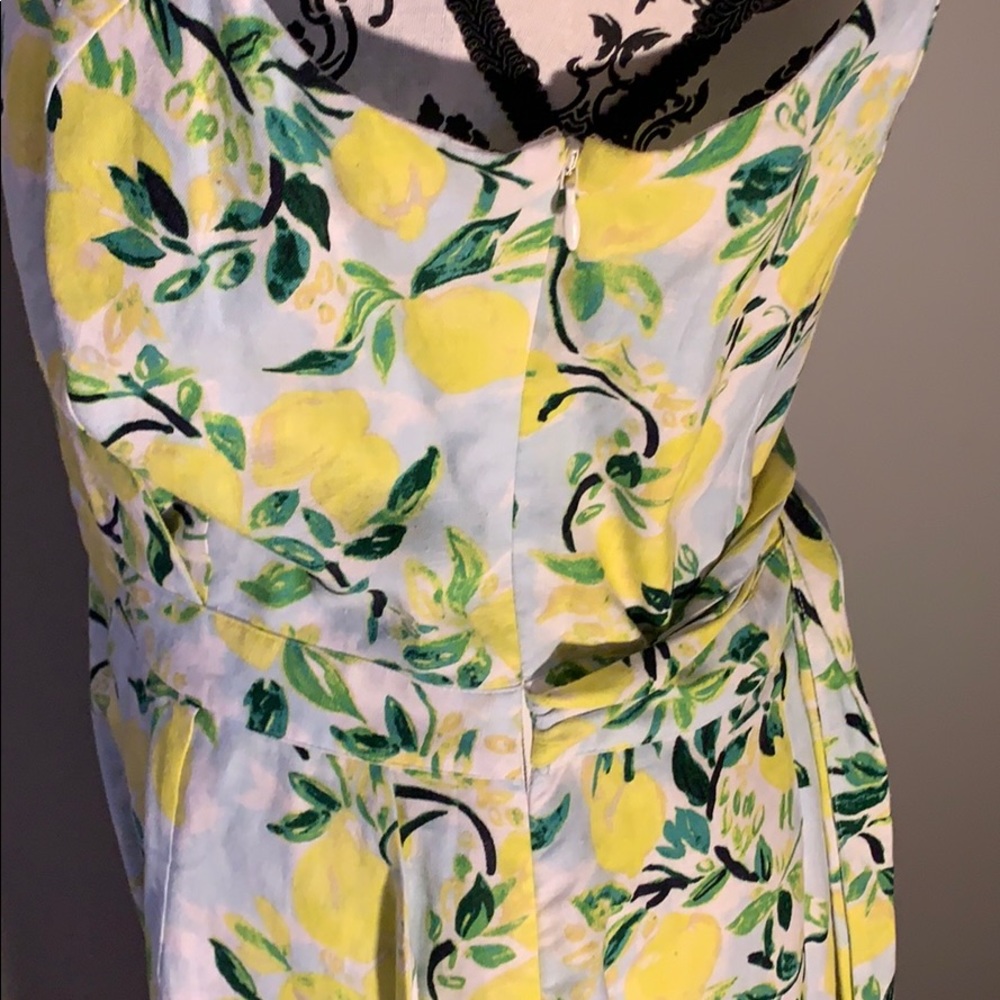 1901 Tie Front Lemon Print Mini Dress - Picture 9 of 14